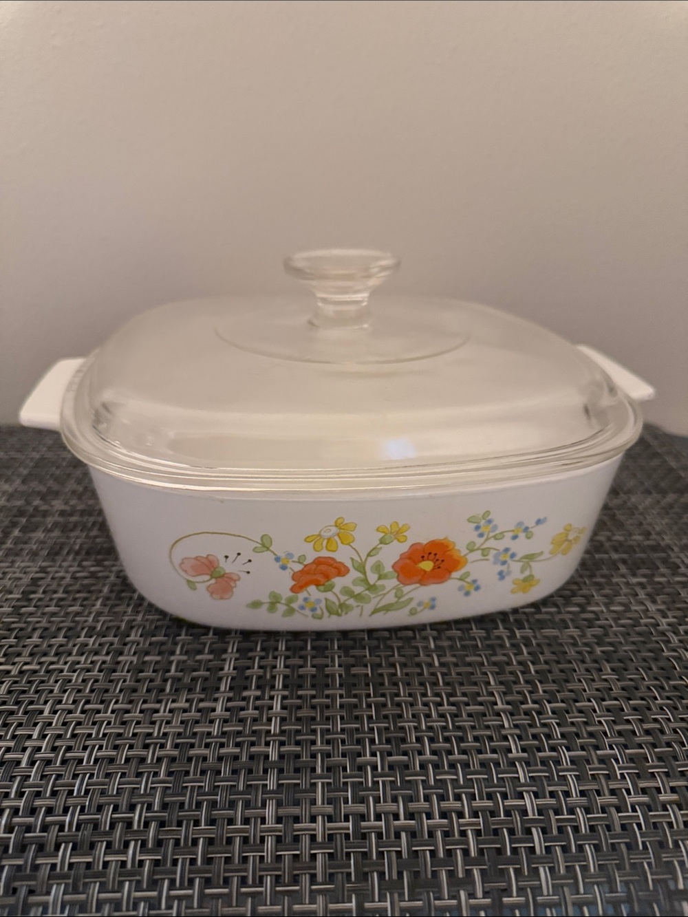Vintage CorningWare Wildflower Casserole Dish